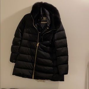 COPY - Herno Peplum Puffer Jacket - removable fur collar